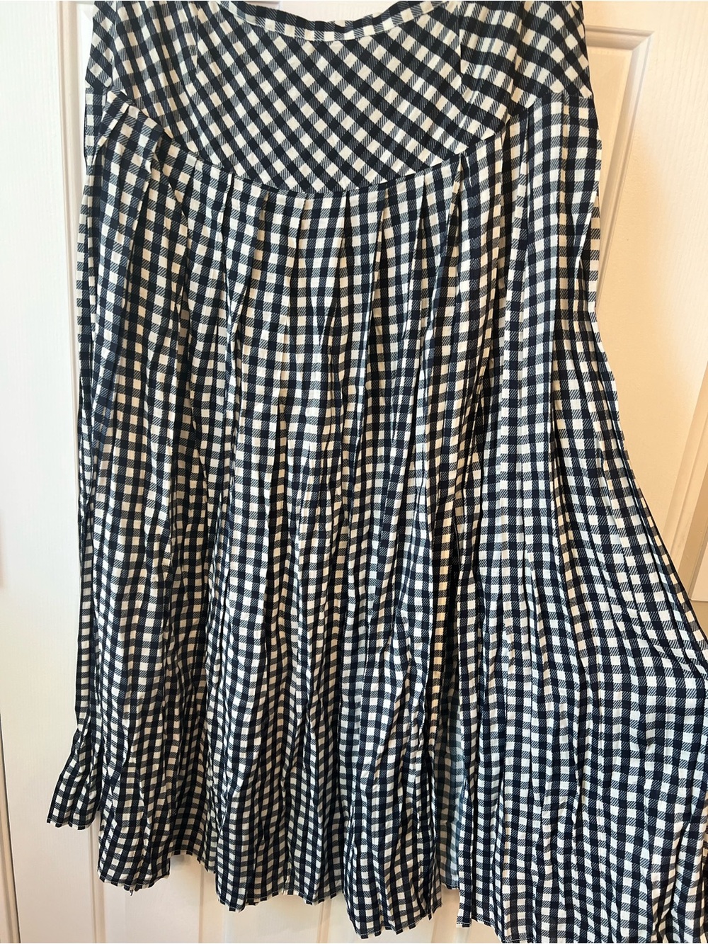 Rixo Tina Navy Gingham Midi Skirt XL - Picture 6 of 16